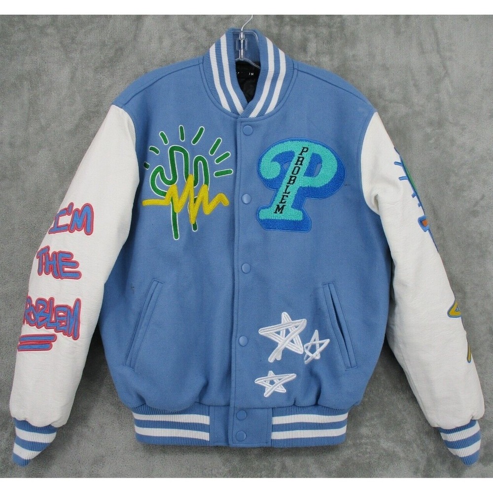 Pac Sun Jacket Mens Size S Bomber Im the problem Embroidered Streetwear Archive